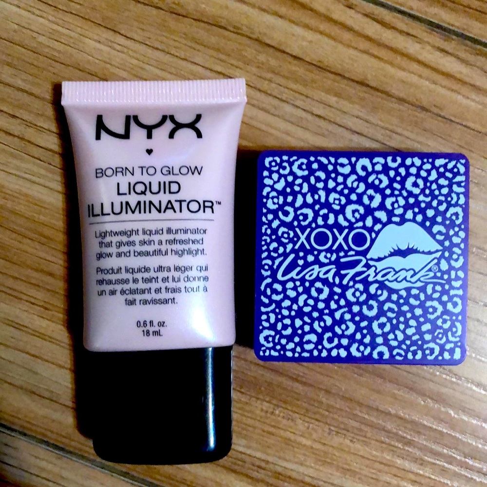 Nyx liquid highlighter and Lisa Frank bronzer